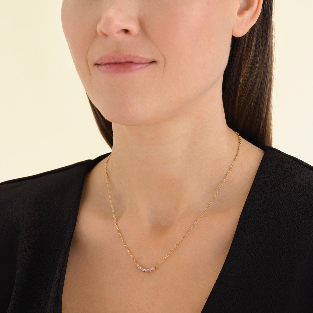 5 Stein Halskette Rosa leftcolumn