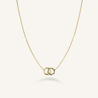 Smaragdgrün Duo Halskette leftcolumn