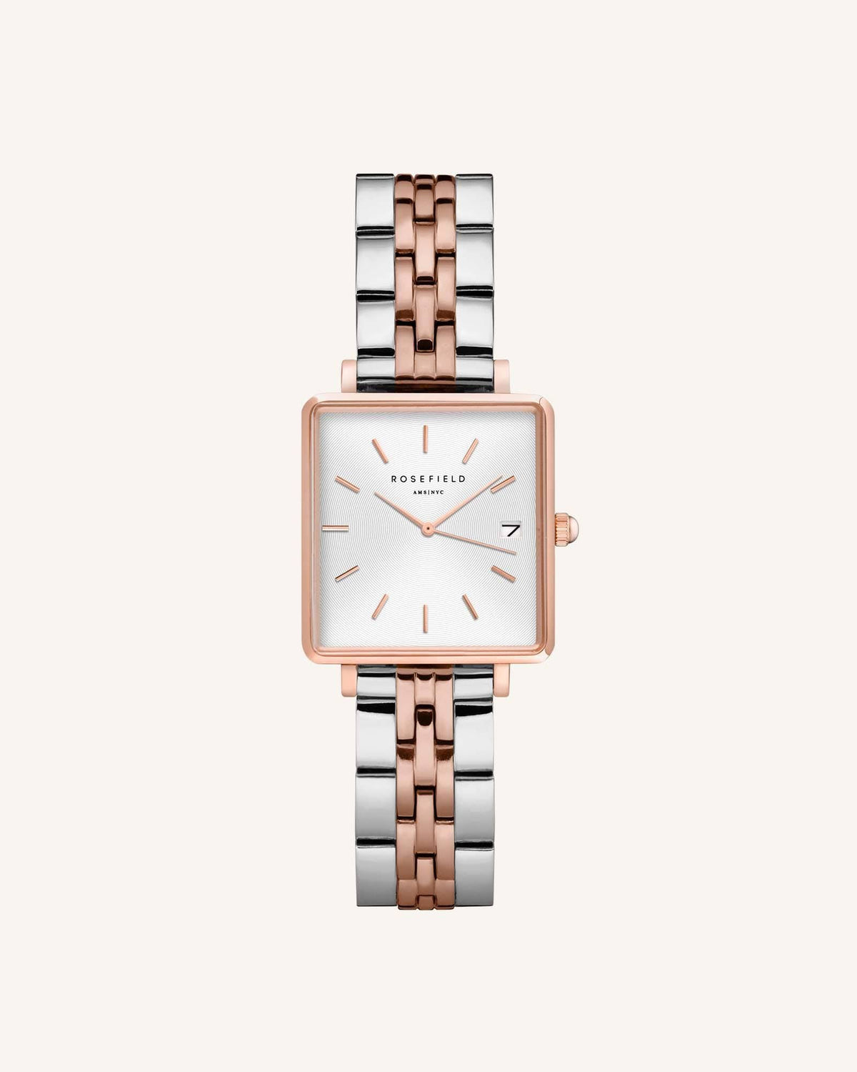 Silber - Roségoldenes Uhrenarmband leftcolumn