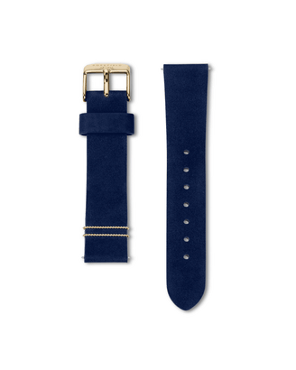 Samtblaues Armband Gold leftcolumn