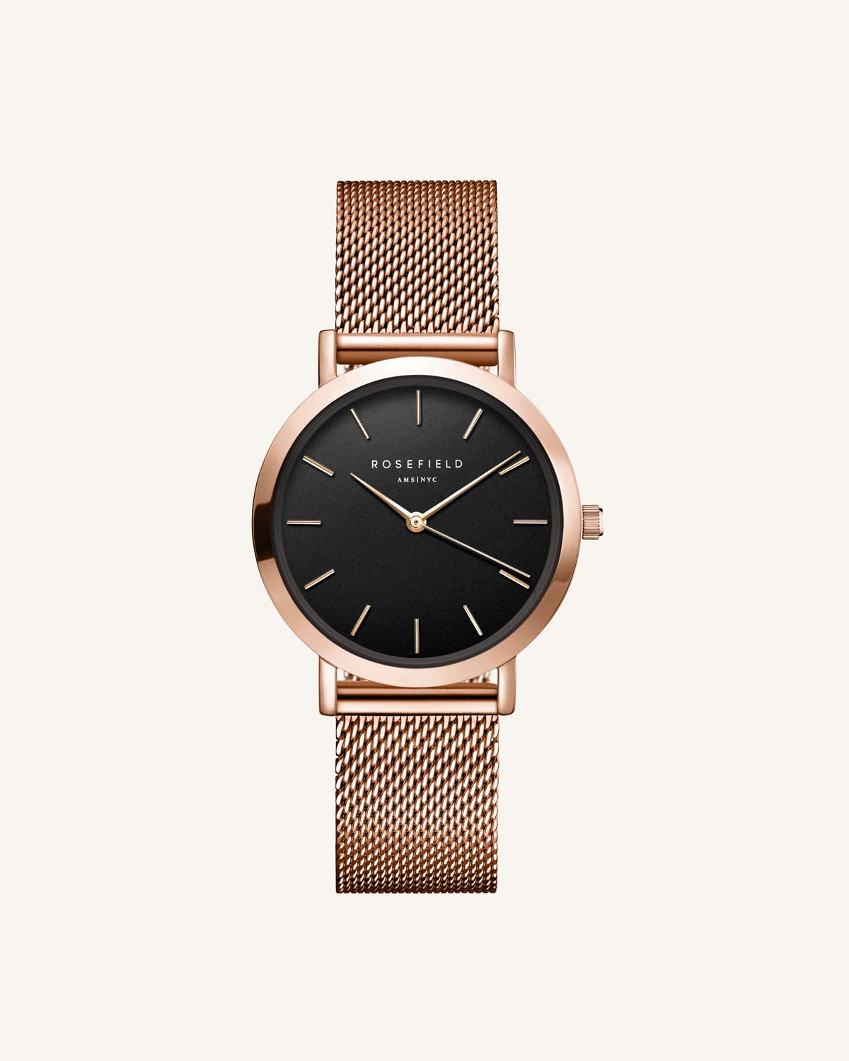 Tribeca Schwarz Roségold Mesh leftcolumn