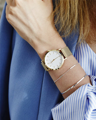 Tribeca Weiß Gold Mesh leftcolumn