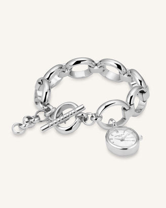 Oval Charm Chain Silber leftcolumn