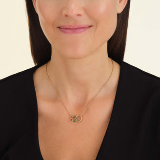 Smaragdgrün Duo Halskette leftcolumn