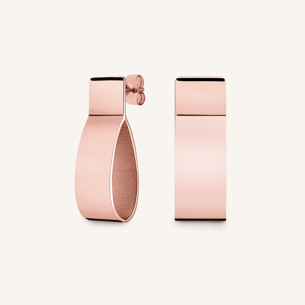 Folded Charm Ohrring Roségold leftcolumn