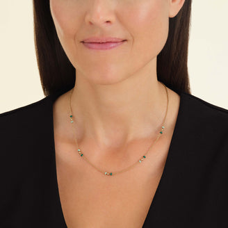 Dotted Halskette Smaragdgrün leftcolumn