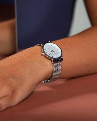 Tribeca Weiß Silber Mesh leftcolumn