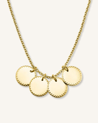 Halskette 4 Münz-Charms JN4CR-J518,leftcolumn