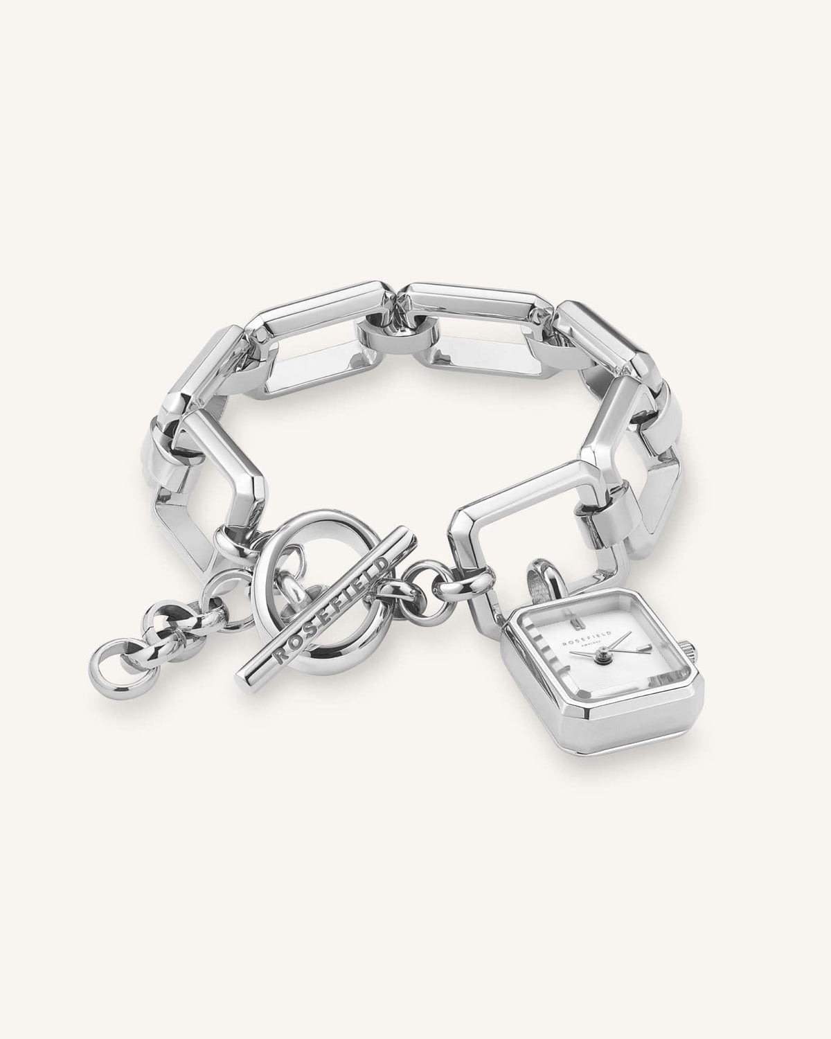 Octagon Charm Chain Silber - Mit Gravur SWSSS-O53_Engrave,leftcolumn
