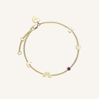 Armband 5 Charms B-Silver-5,leftcolumn