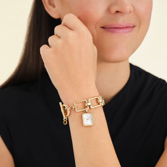 Octagon Charm Chain Gold - Mit Gravur SWGSG-O52_Engrave,leftcolumn