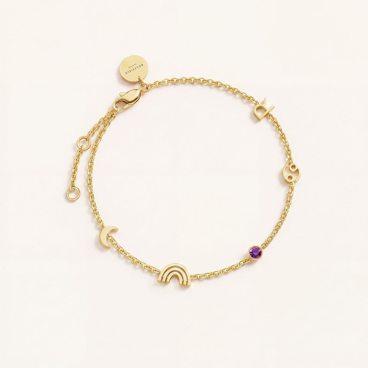 Armband 5 Charms B-Gold-5,leftcolumn