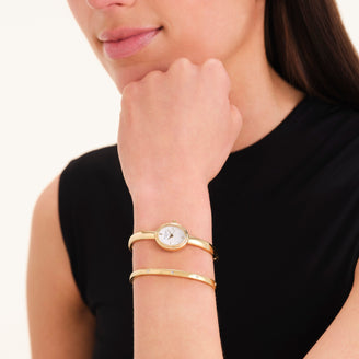 Bangle Armbanduhr + Kristall Armreif leftcolumn