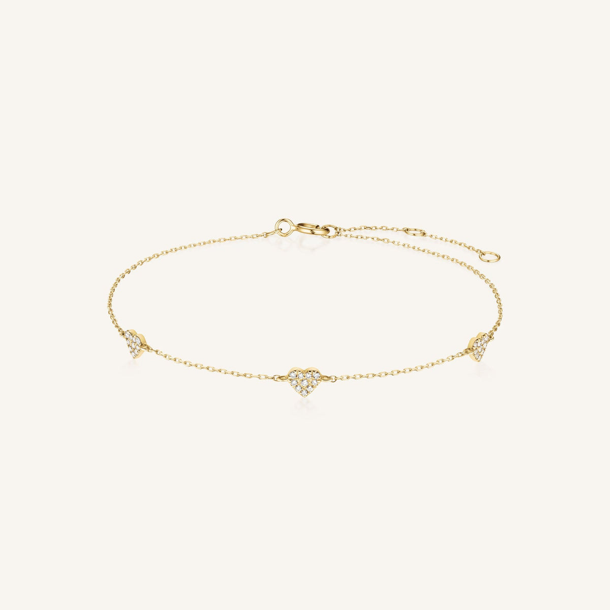 Armband Triple Heart Pave leftcolumn,