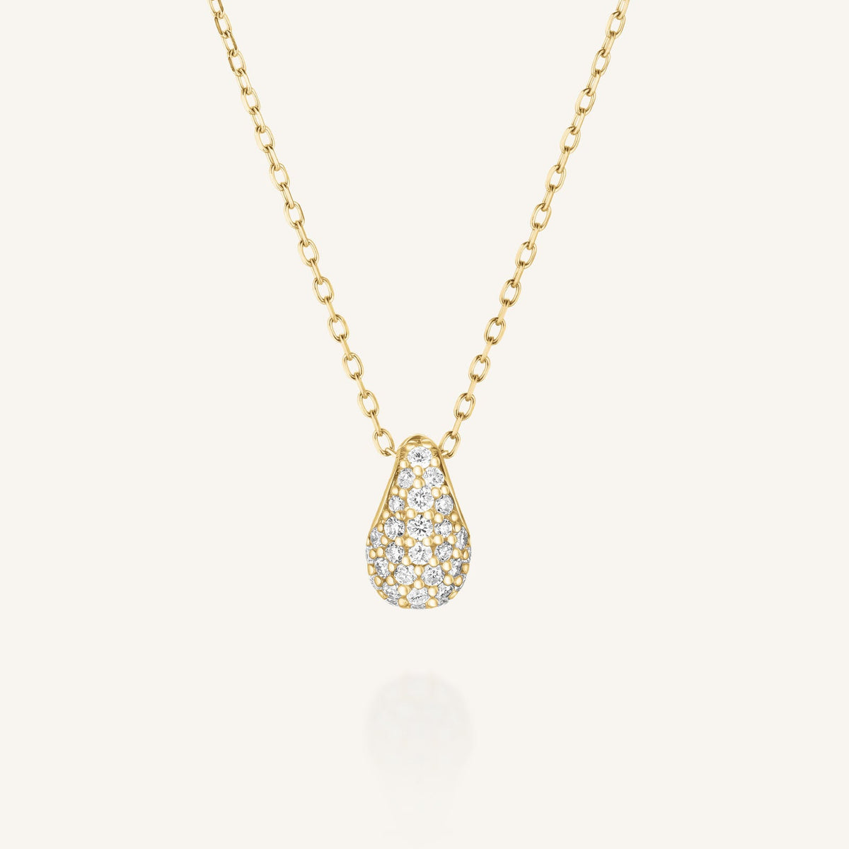 Teardrop Pave Halskette leftcolumn,