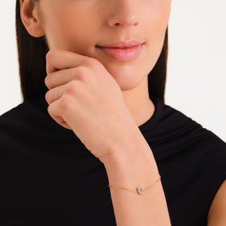 Kristall buchstabe C Armband lefcolumn