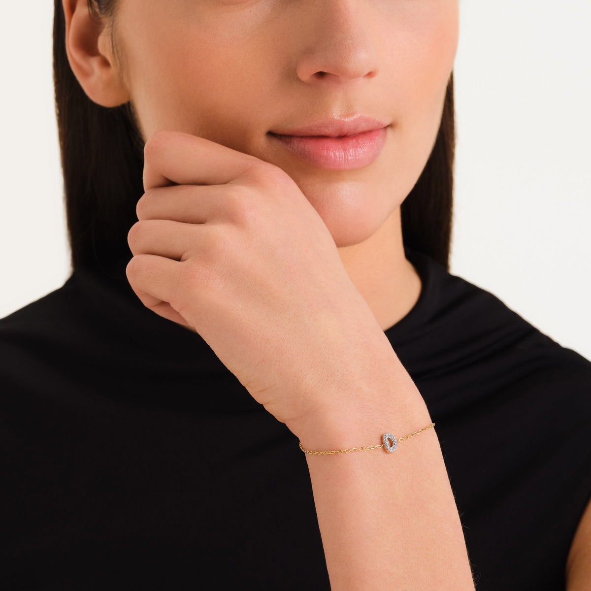 Kristall buchstabe D Armband leftcolumn