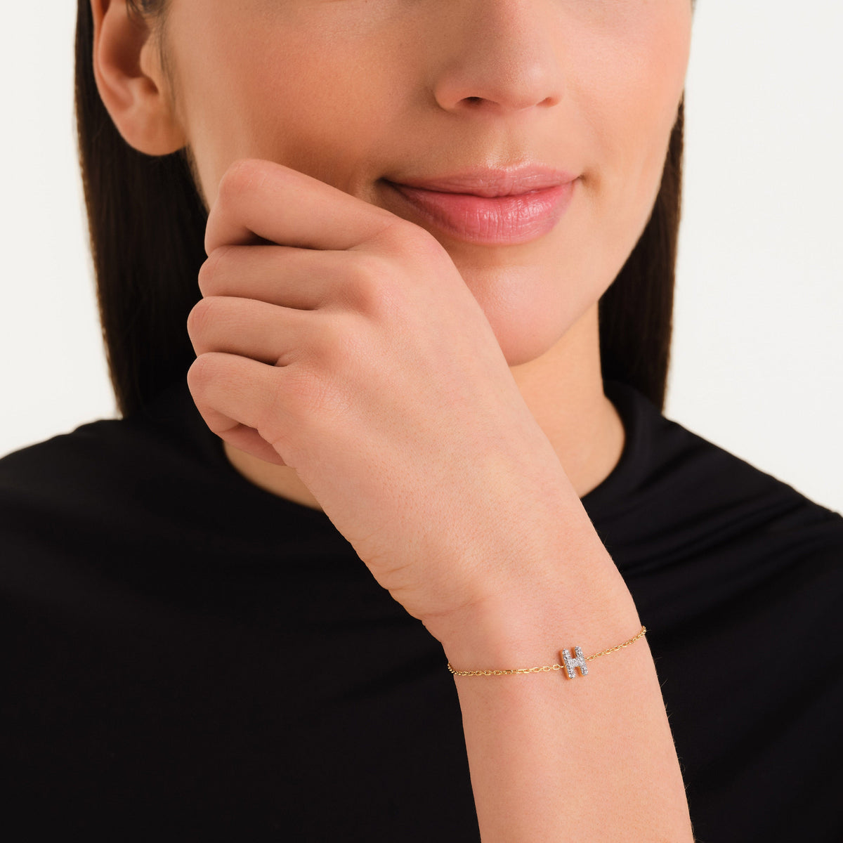 Kristall buchstabe H Armband leftcolumn