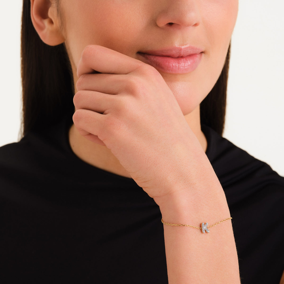 Kristall buchstabe K Armband leftcolumn