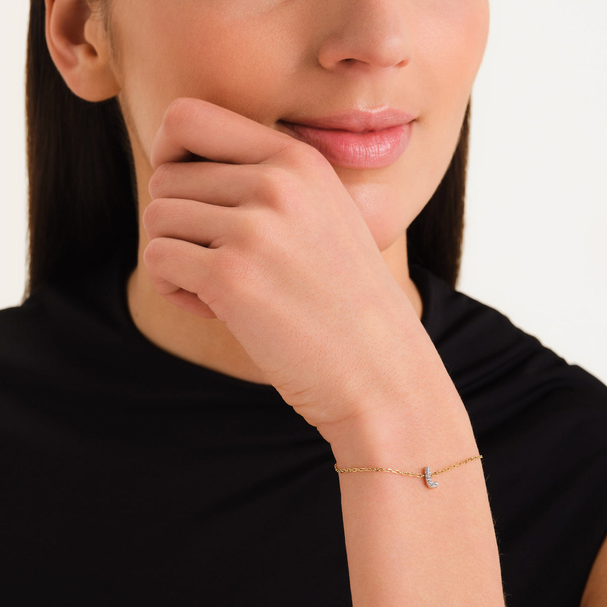 Kristall buchstabe L Armband leftcolumn