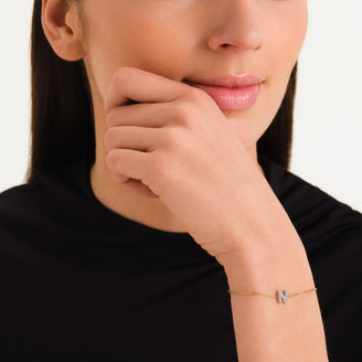 Kristall buchstabe N Armband leftcolumn