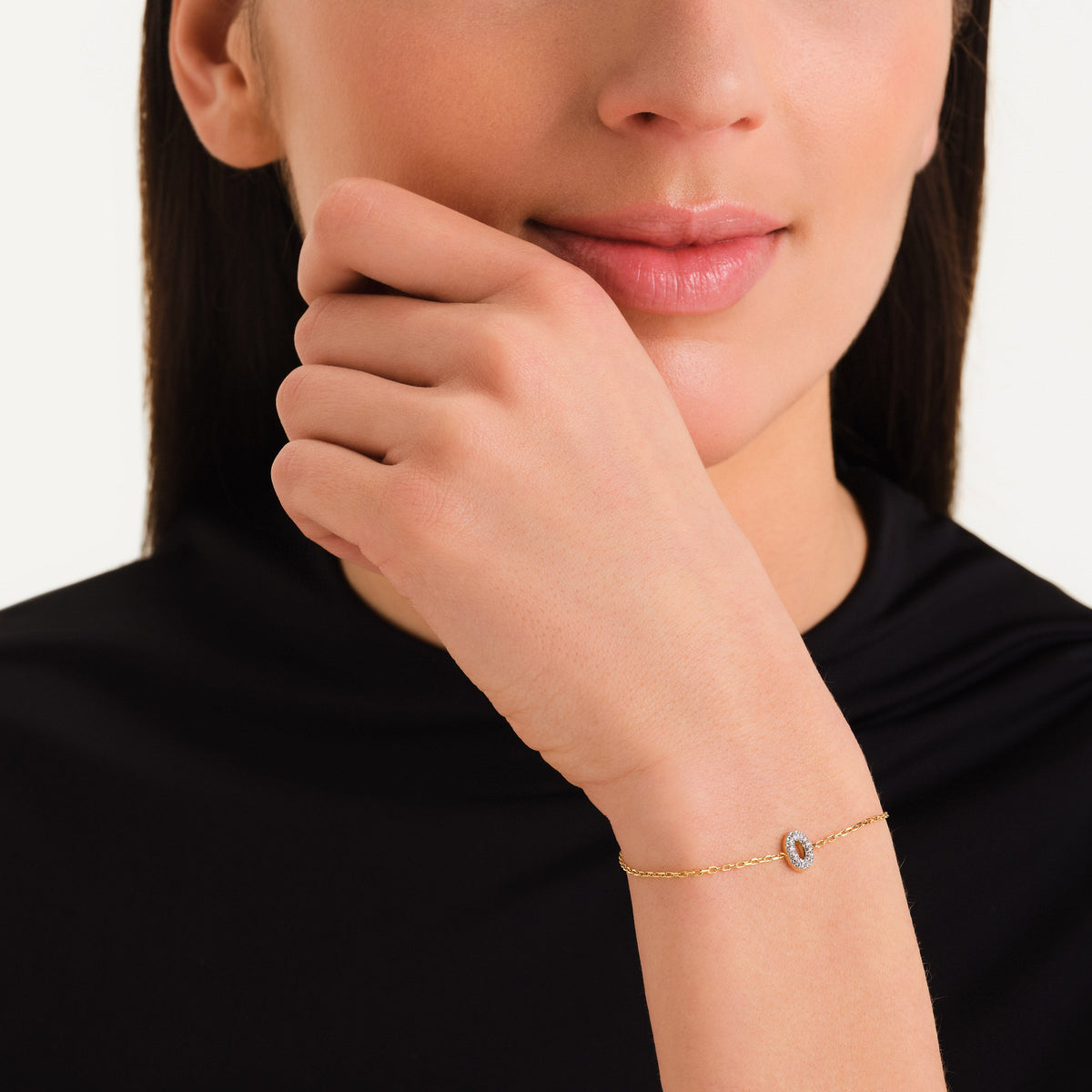 Kristall buchstabe O Armband leftcolumn