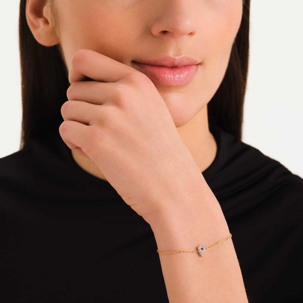 Kristall buchstabe P Armband leftcolumn