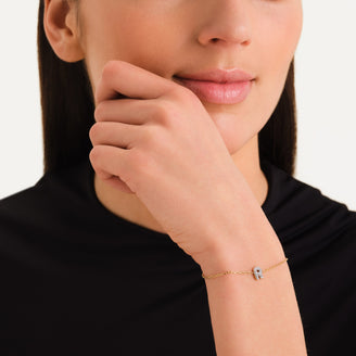 Kristall buchstabe R Armband leftcolumn