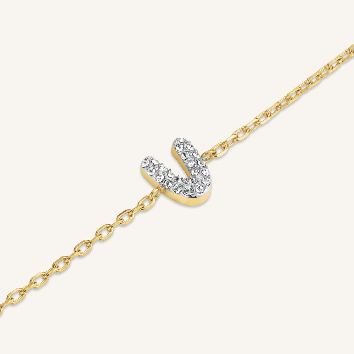 Kristall buchstabe V Armband leftcolumn