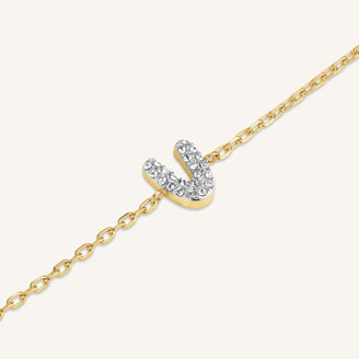 Kristall buchstabe V Armband leftcolumn