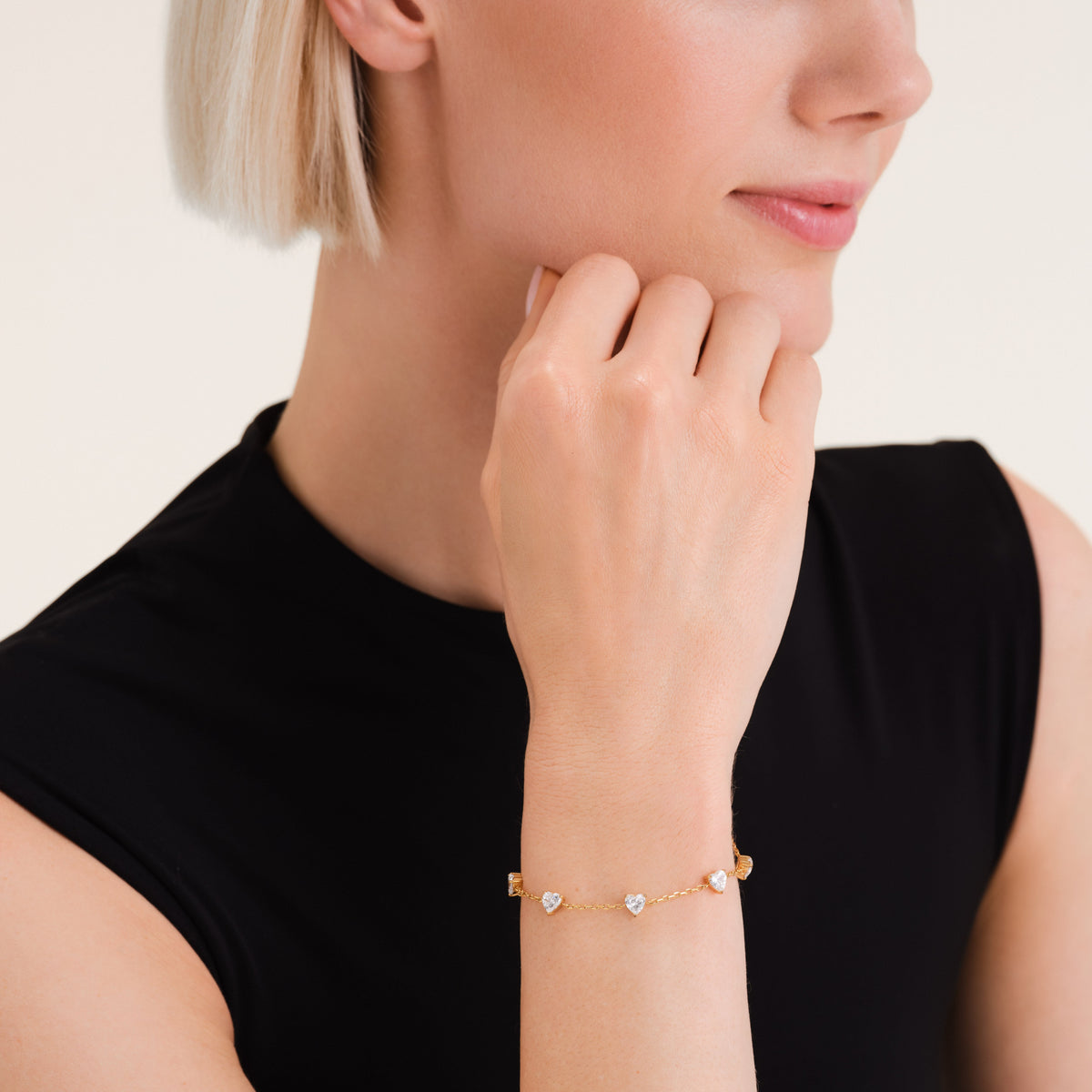 Armband mit Herzreihe JBRHG-J1013,leftcolumn,
