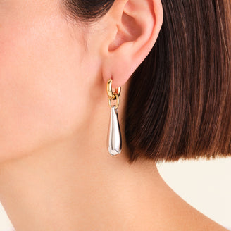 Zweifarbige Tropfen Creolen leftcolumn,