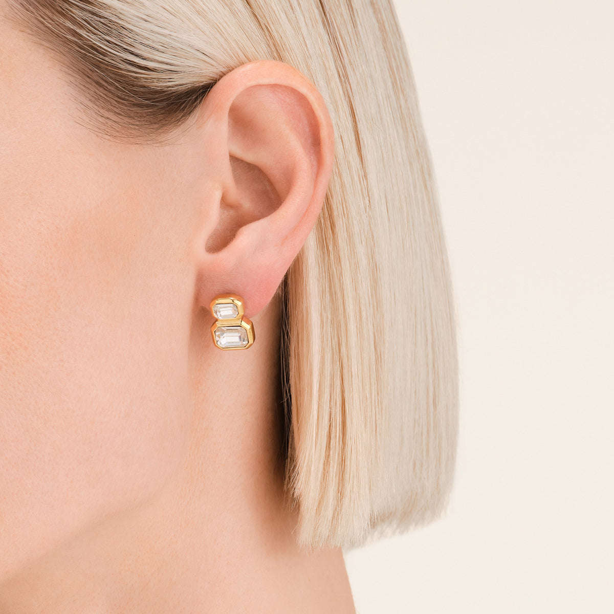 Doppelte Octagon Ohrstecker leftcolumn