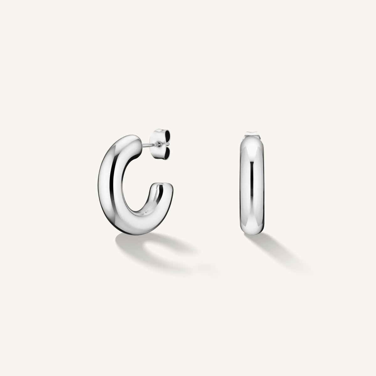 Mittelgrosse dicke Creolen JESHG-J931,leftcolumn