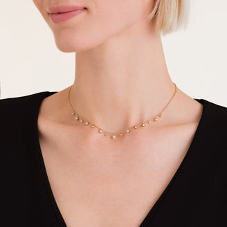 Halskette Mit Baumelnden Kristallen leftcolumn,