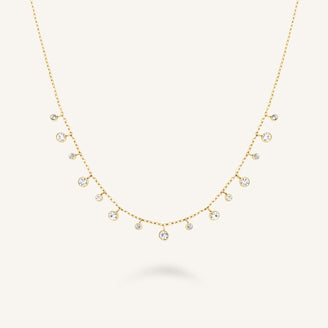 Halskette Mit Baumelnden Kristallen leftcolumn,