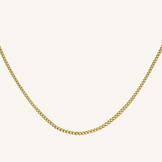 Flat Curb Necklace leftcolumn,JNFCG-J622