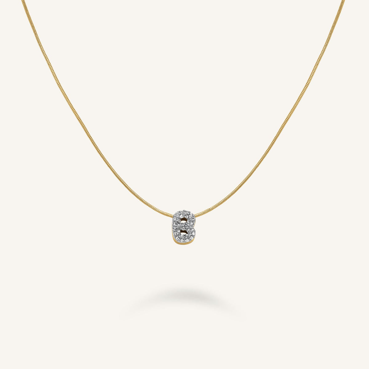 Kristall buchstabe B Halskette leftcolumn