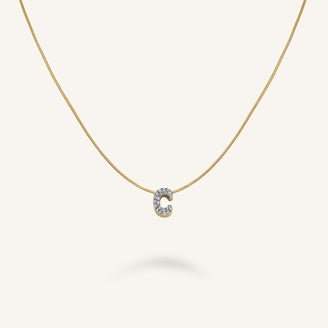 Kristall buchstabe C Halskette leftcolumn