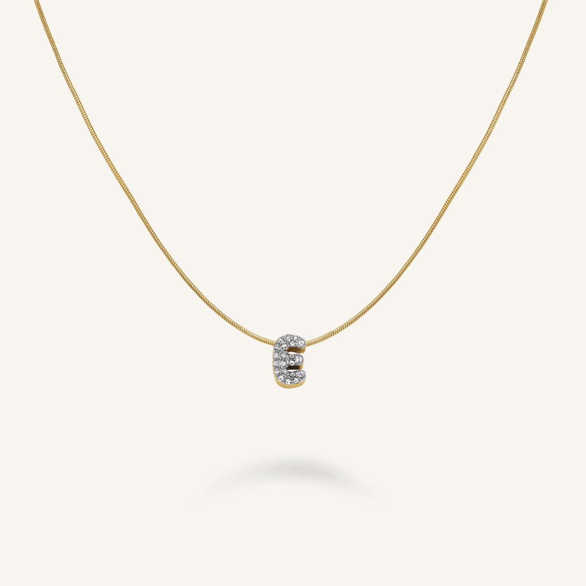 Kristall buchstabe E Halskette leftcolumn