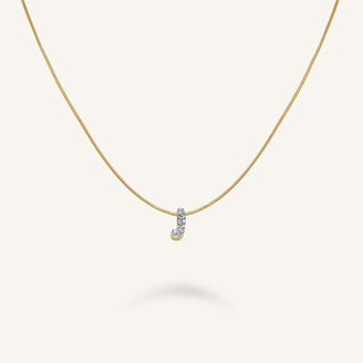 Kristall buchstabe J Halskette leftcolumn