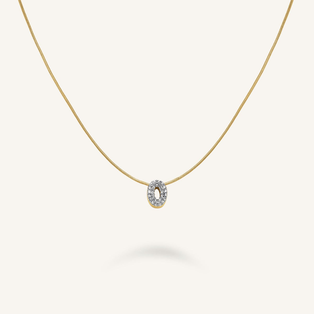 Kristall buchstabe O Halskette leftcolumn