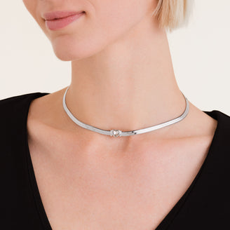Snake Herz Choker Silber JNSWS-J1003,leftcolumn