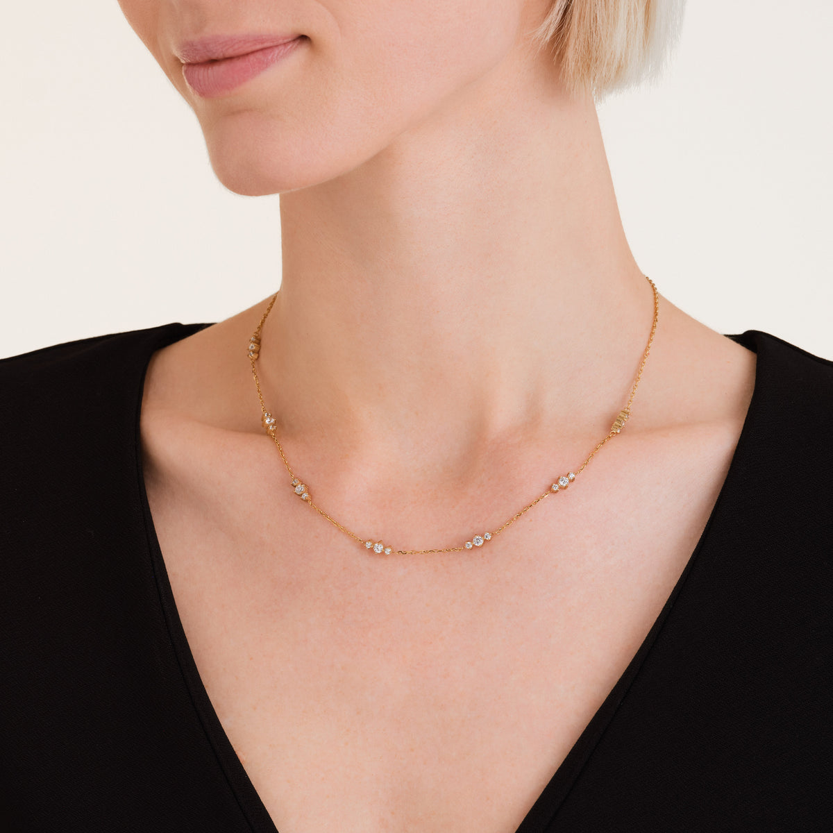 Dreifach-Steine-Halskette JNTCG-J1015,leftcolumn,