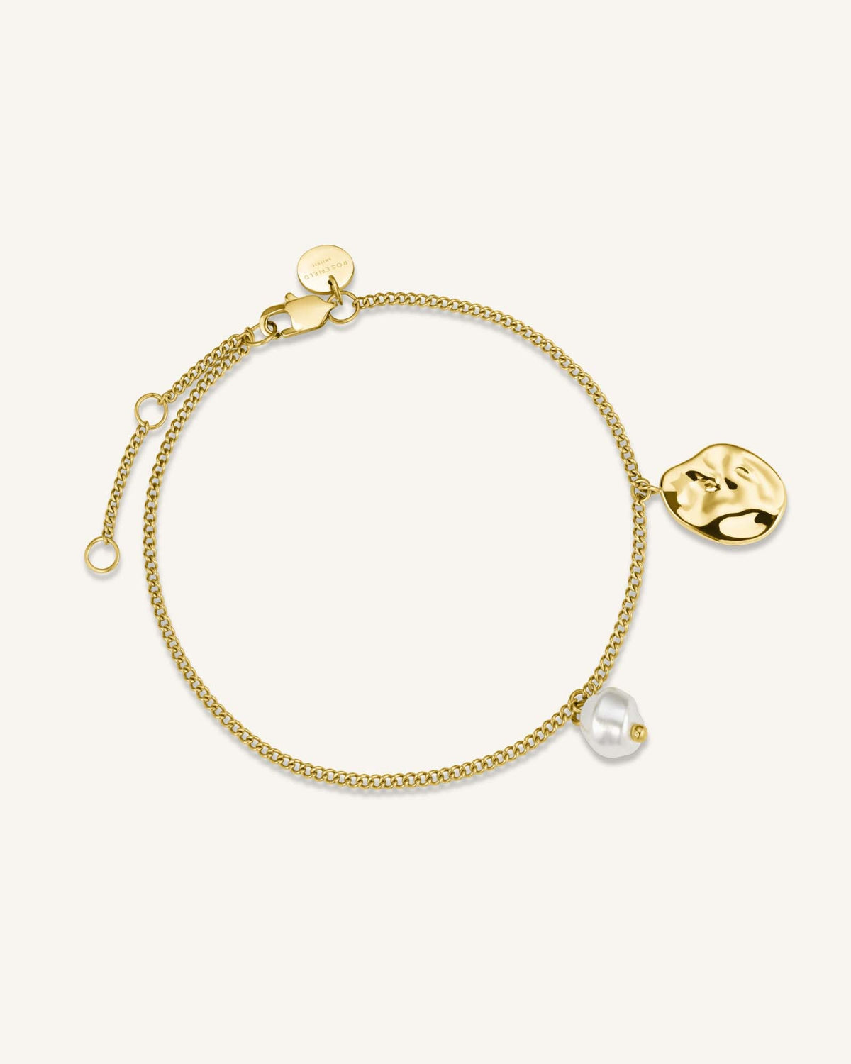 Bracelet Pearl And Waved Charm leftcolumn