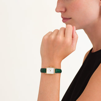 Octagon XS Smaragdgrünes Leder leftcolumn