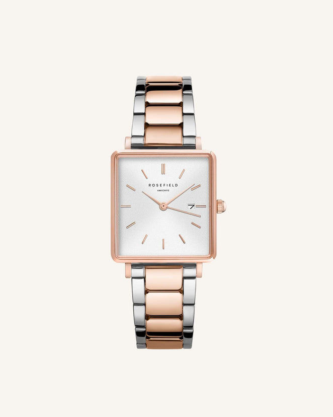 silver rose gold watch strap Rosefield, rightcolumn