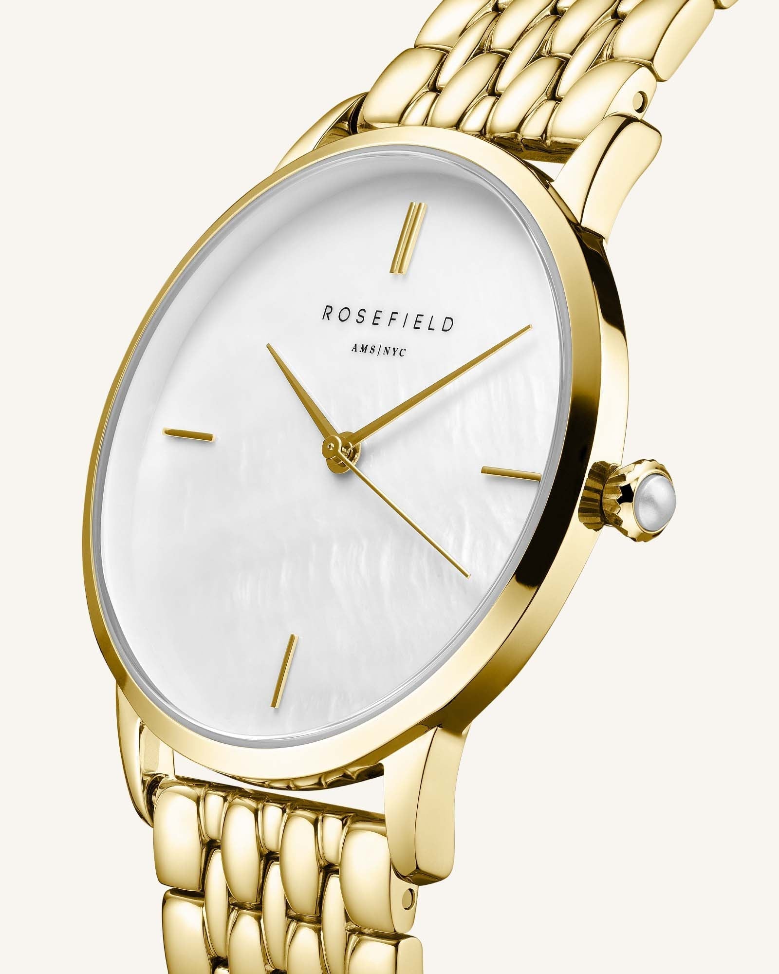 Rosefield Uhr Mesh Gold Roségold Rosefield Herrenuhren Pearl